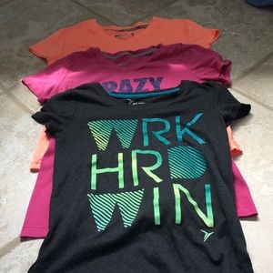 Bundle of 3 girls athletic/workout t-shirts